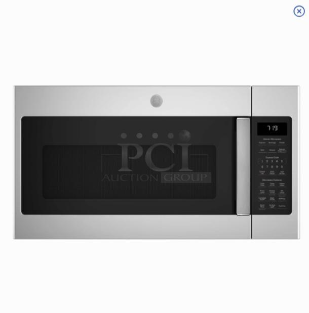 BRAND NEW GE 1.9 cu. ft. over-the-range microwave, stainless steel, model JVM7195RWSS. Sensor features, slight scratches.