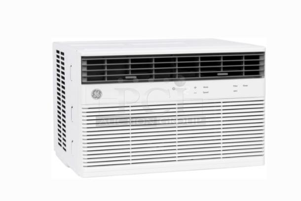 GE® 10,000 BTU window air conditioner, model awcs10wwf. Suitable for medium rooms up to 450 sq. ft., electronic controls.