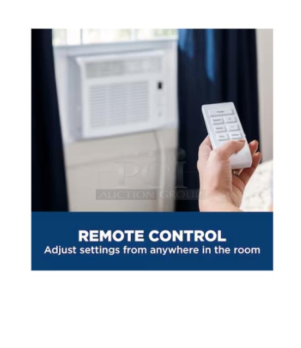 BRAND NEW SCRATCH AND DENT GE® 6,000-BTU window air conditioner with remote, model AHQ06LYC, ideal for small rooms.