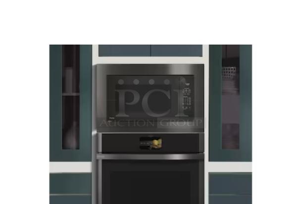 BRAND NEW SCRATCH AND DENT GE Profile™ 2.2 Cu. Ft. Built-In Sensor Microwave Oven, Model PCWK22U1WDD, modern design.