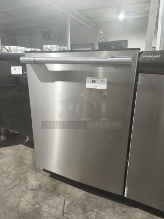 Frigidaire Professional 24" Built-In Dishwasher, model FPID2486TF1A, stainless steel finish, auction tag visible.