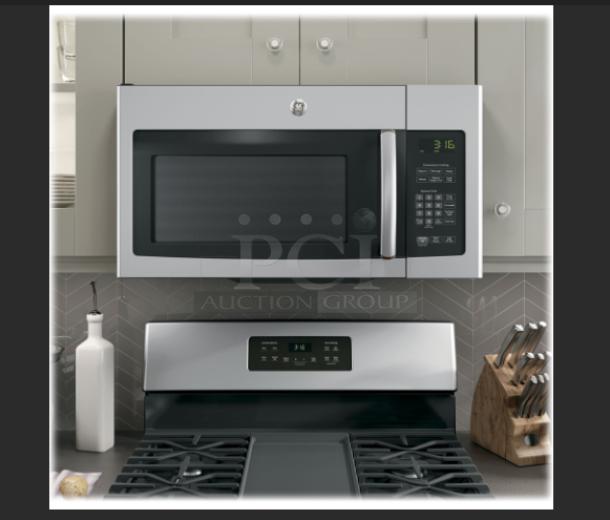 GE® 1.6 Cu. Ft. Over-the-Range Microwave Oven, Model JVM3162RJSS, stainless steel, digital display, excellent condition.
