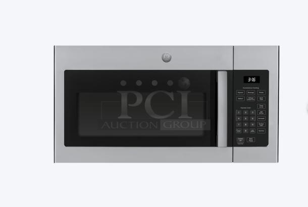 GE® 1.6 Cu. Ft. Over-the-Range Microwave Oven, Model JVM3162RJSS. Stainless steel, digital display, keypad controls.