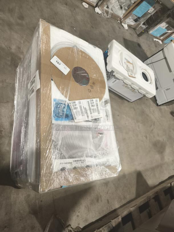 BRAND NEW SCRATCH AND DENT CAFE™ 2.1 Cu. Ft. Over-the-Range Microwave Oven CVM521P2MS1, sealed packaging, visible model/labels.