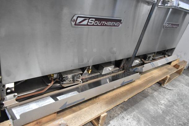 Southbend 4601DD stainless steel 10-burner range with 2 ovens, natural gas, brand new, features high back splash.