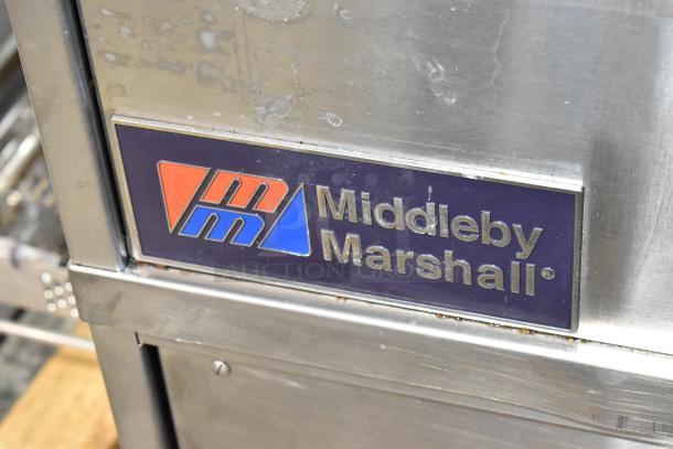 Middleby Marshall CTX DZ33T stainless steel commercial conveyor pizza ovens, electric, on casters, 208V, 2023 model.