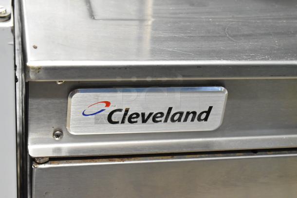 Cleveland PGM3002 stainless steel propane gas 2-deck pressure steam cabinet, commercial floor style.