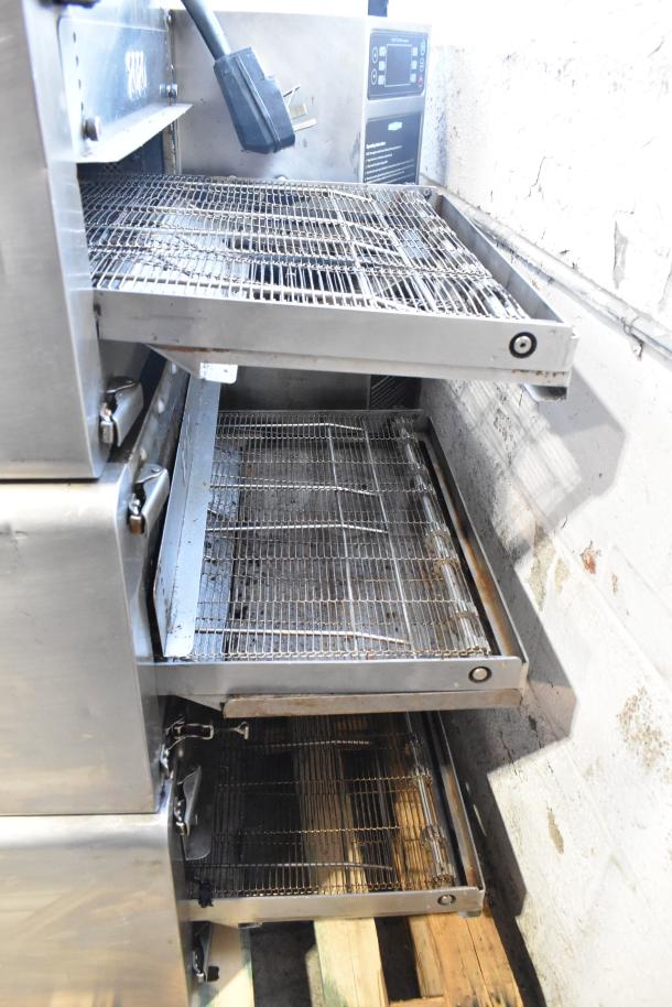Turbochef HhC2020 stainless steel electric conveyor oven, 208/240V, 3 phase, good condition, digital controls visible.
