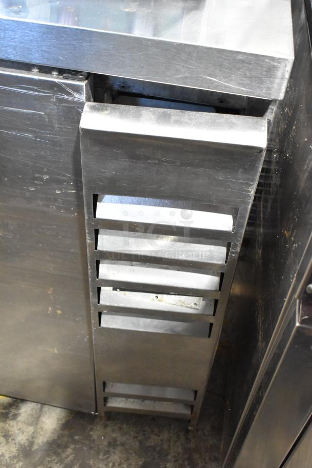 Beverage Air BB72 stainless steel commercial cooler, 3-door, 115V, 1 phase, undercounter unit, visible minor wear.