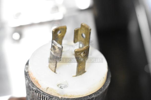 Power plug for Bunn IMIX-5 stainless steel commercial cappuccino machine. 120/208-240 volts, 1 phase.