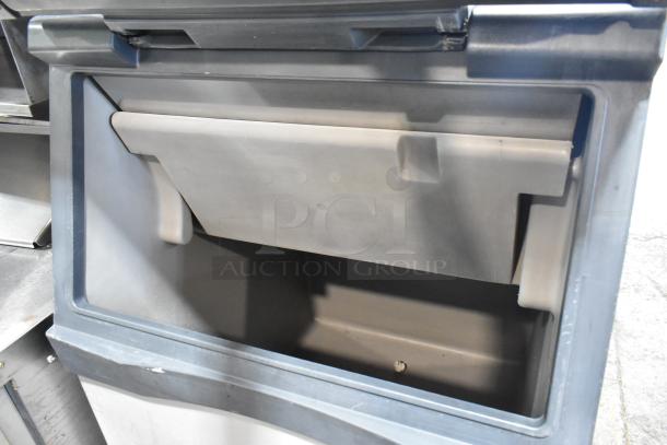 Manitowoc SY0854A stainless steel commercial ice head on bin, 208-230V, 1 phase, excellent condition.