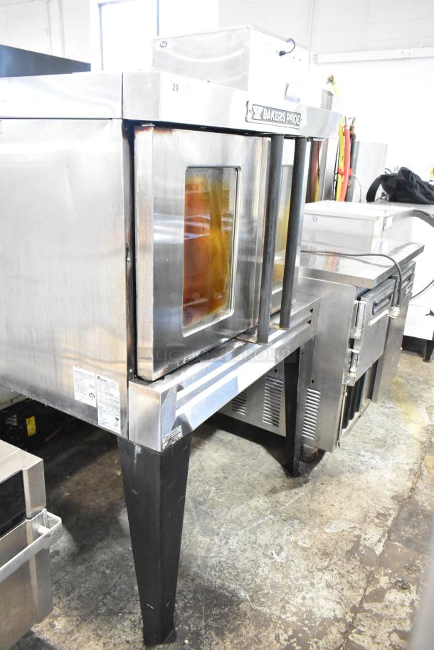 Bakers Pride BCO11G Cyclone stainless steel convection oven, view-through doors, metal racks, thermostatic controls, 60,000 BTU.