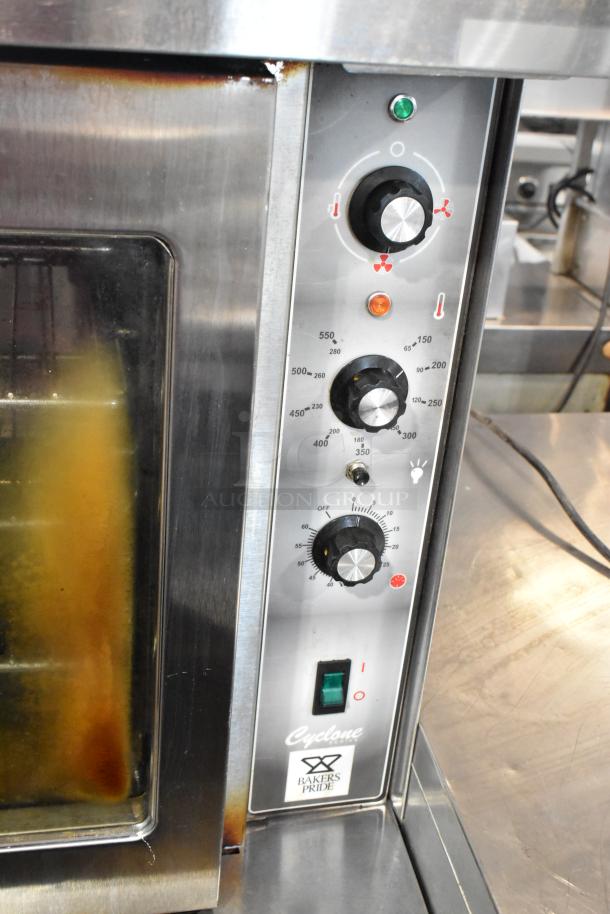 Bakers Pride BCO11G Cyclone convection oven, stainless steel, view doors, thermostatic controls, metal racks, 60,000 BTU.