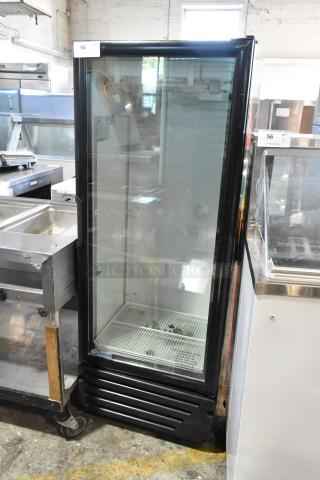 Imbera VR12 Metal Commercial Single Door Cooler, 115V, 1 Phase, features glass door, black finish, visible brand label.