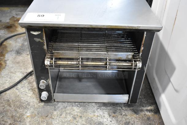 Vollrath JT1H stainless steel commercial countertop conveyor toaster oven, used, 120V, single phase, visible wear.