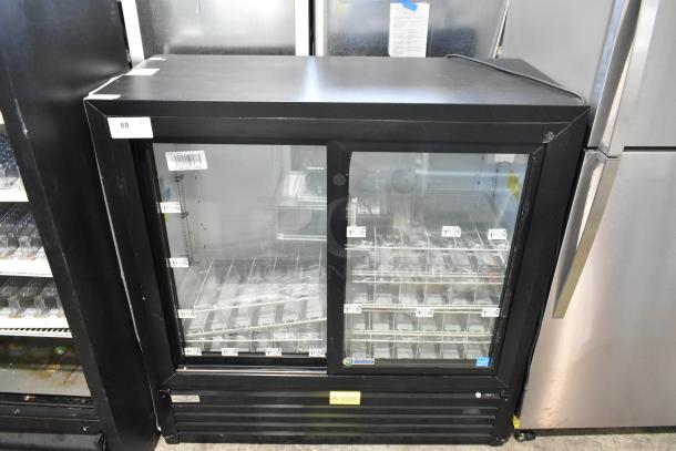 Imbera VRD41 metal commercial cooler, 2-door reach-in style, poly-coated racks, 115 volts, black exterior, model VRD41.