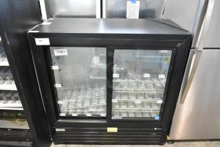 Imbera VRD41 metal commercial cooler, 2-door reach-in style, poly-coated racks, 115 volts, black exterior, model VRD41.