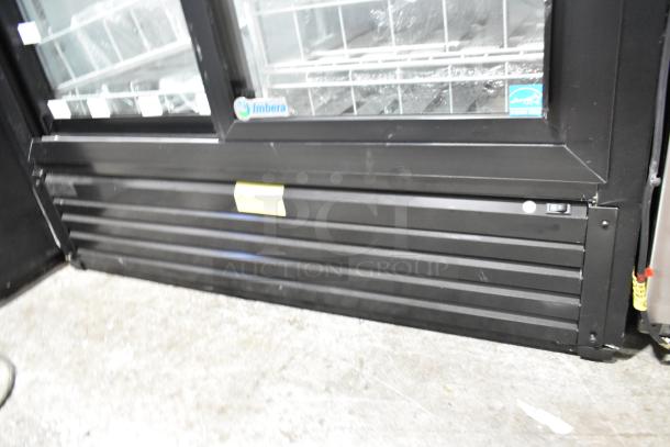 Imbera VRD41 metal commercial 2-door cooler with poly coated racks, Energy Star rated, 115V, 1 phase, excellent condition.