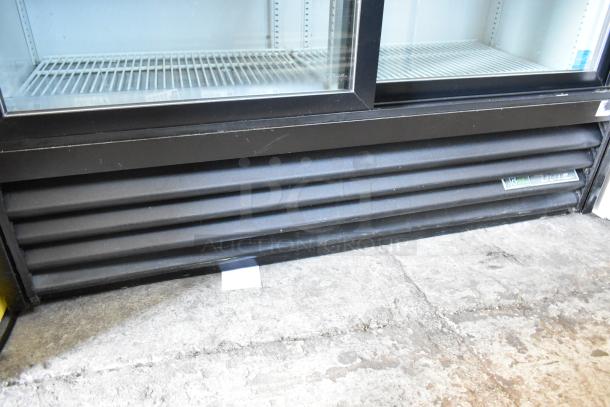 2018 True GDM-41SL-48-HC-LD commercial cooler, 2-door, metal, poly-coated racks, 115V, 1 phase; good condition.
