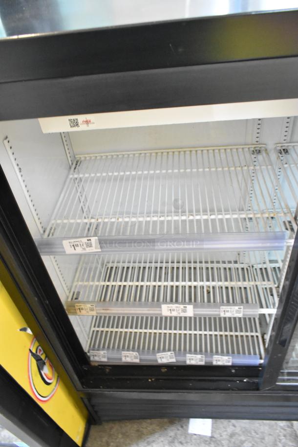 2018 True GDM-41SL-48-HC-LD commercial cooler; 2-door, poly-coated racks, metal, 115V, 1 Phase, good condition.