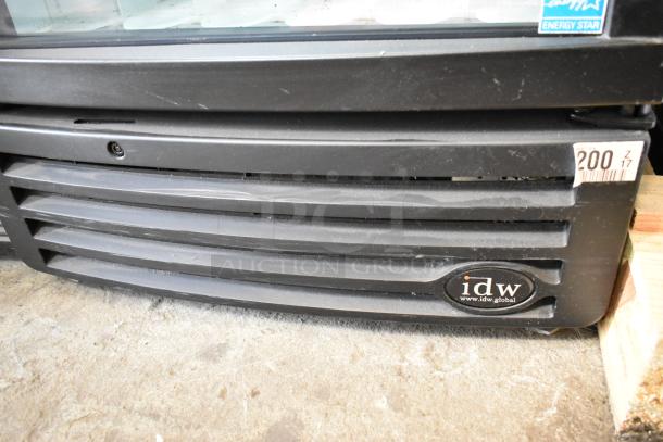 IDW G-10-F334B-HC cooler with single door, poly coated racks, 115V, 1 Phase. IDW logo and Energy Star sticker visible.