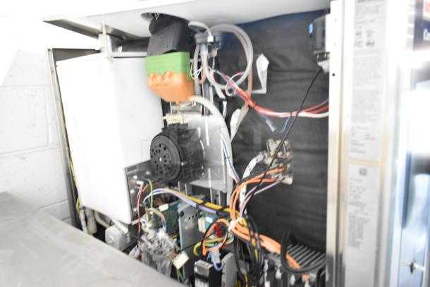 Internal view of Rational iCombiPro Convection Oven, showing wiring and components. Stainless steel, 440/480V, 3 phase.