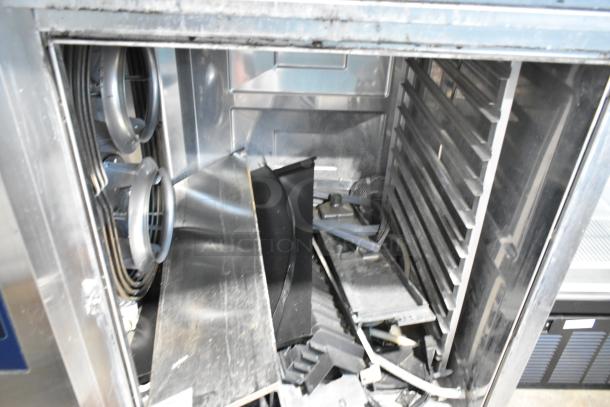 Rational iCombiPro convection ovens, stainless steel, electric, 440/480V, 3 phase, interior view showing racks and components.