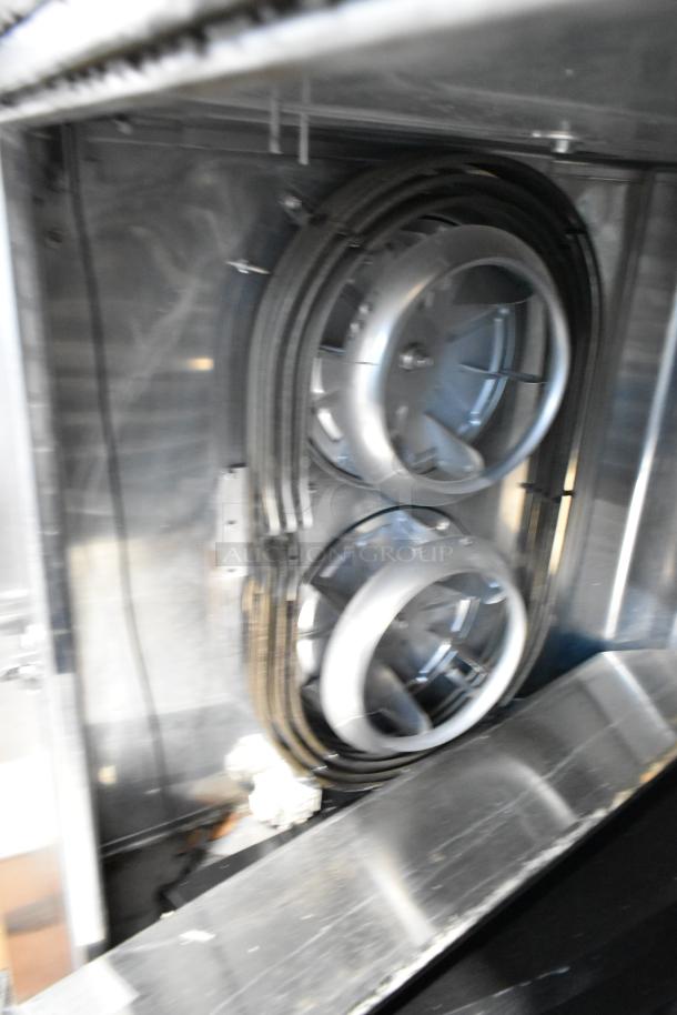 2 Rational iCombiPro Convection Ovens, stainless steel, electric, 440/480V, 3 phase, fan view.