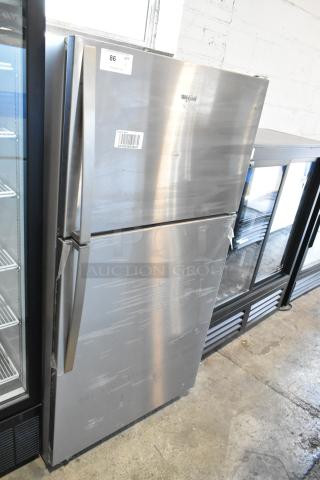 2025 Whirlpool WRT311FZDM05 stainless steel cooler with freezer. Features top freezer, 115 volts, 1 phase, good condition.
