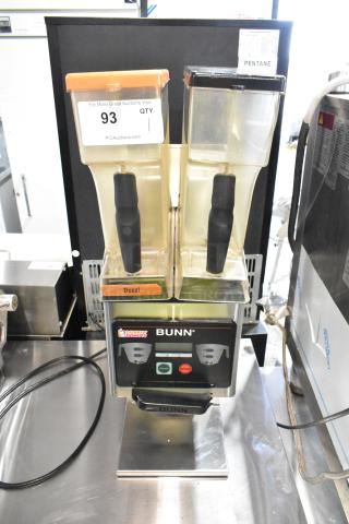 Bunn MHG Stainless Steel Commercial Countertop 2 Hopper Coffee Bean Grinder. 120 Volts, 1 Phase. - Item #1210431