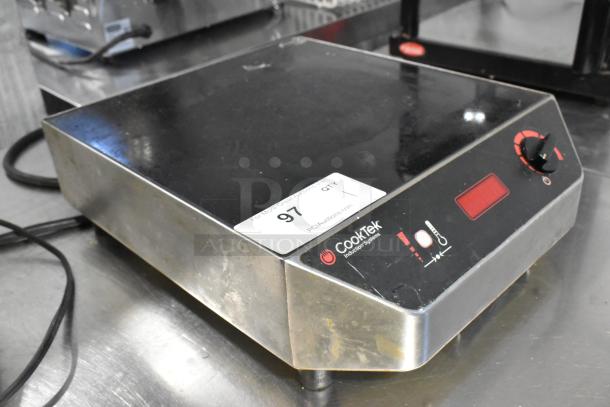 CookTek MC3000 induction range, stainless steel, single burner, 208-240V, 1 phase, commercial countertop model.
