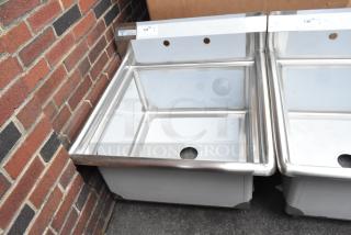 BRAND NEW Steelton 522CS12424 commercial sink, 18-gauge stainless steel, 24"x24"x12" bowl, no legs, scratch and dent condition.