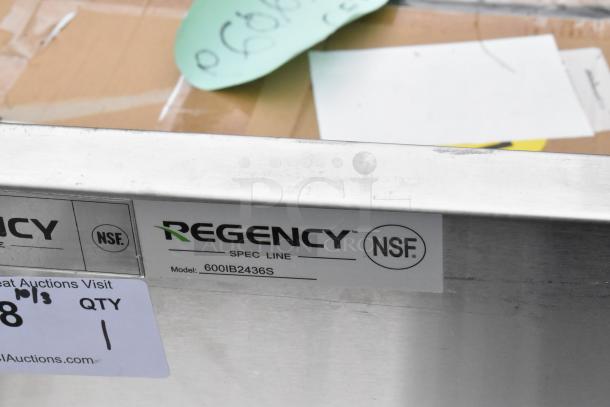 BRAND NEW Regency 600IB2436S 24"x36" Spec Line underbar ice bin, holds 119 lbs, scratch and dent condition, NSF certified.