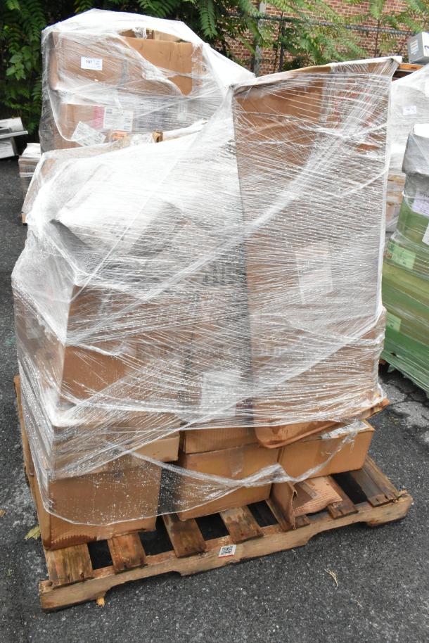 Pallet of 24 brand new, scratch and dent boxes, shrink-wrapped, containing therapy bowls, plates, pot brush, cooling plates.