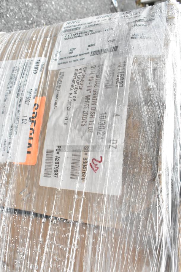 Sealed pallet of 29 boxes, labeled with "Special," containing new scratch and dent items like condiment caddies and dishes.