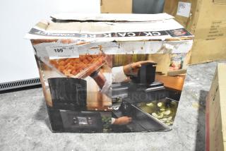 BRAND NEW SCRATCH AND DENT! Sammic CK-24V food processor in original, slightly damaged box with visible pricing label.