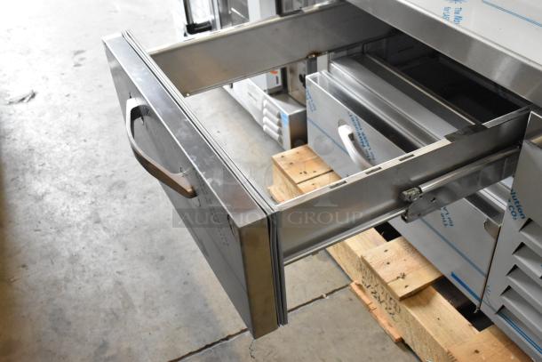 BRAND NEW Beverage Air WTFCS36HC Stainless Steel Commercial Chef Base, 2 drawers, 115V, 1 Phase, minor scratches.