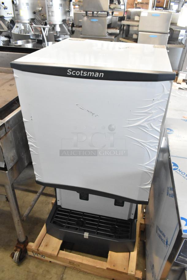 BRAND NEW SCRATCH AND DENT 2024 Scotsman HID540A-1A stainless steel ice machine and water dispenser, 40 lb bin, 115V.