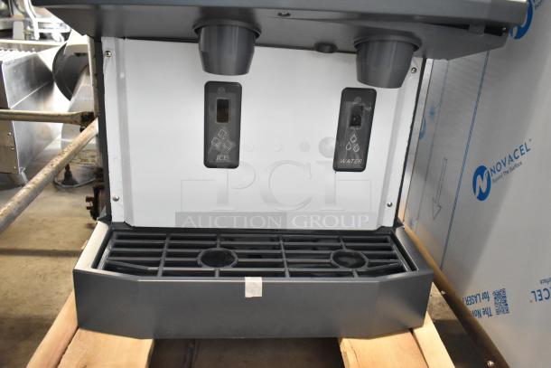 BRAND NEW SCRATCH AND DENT Scotsman HID540A-1A stainless steel ice machine and water dispenser, 40 lb. bin, 115V, 1 phase.