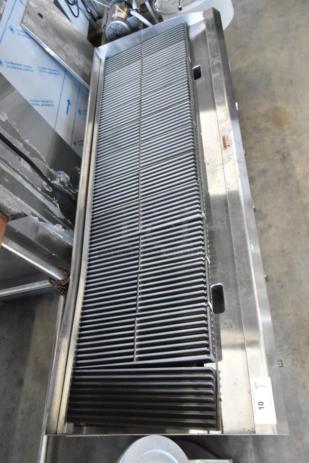 BRAND NEW Cooking Performance Group CPG 351CRCPG72NL stainless steel charbroiler grill, 240,000 BTU, natural gas, countertop model.