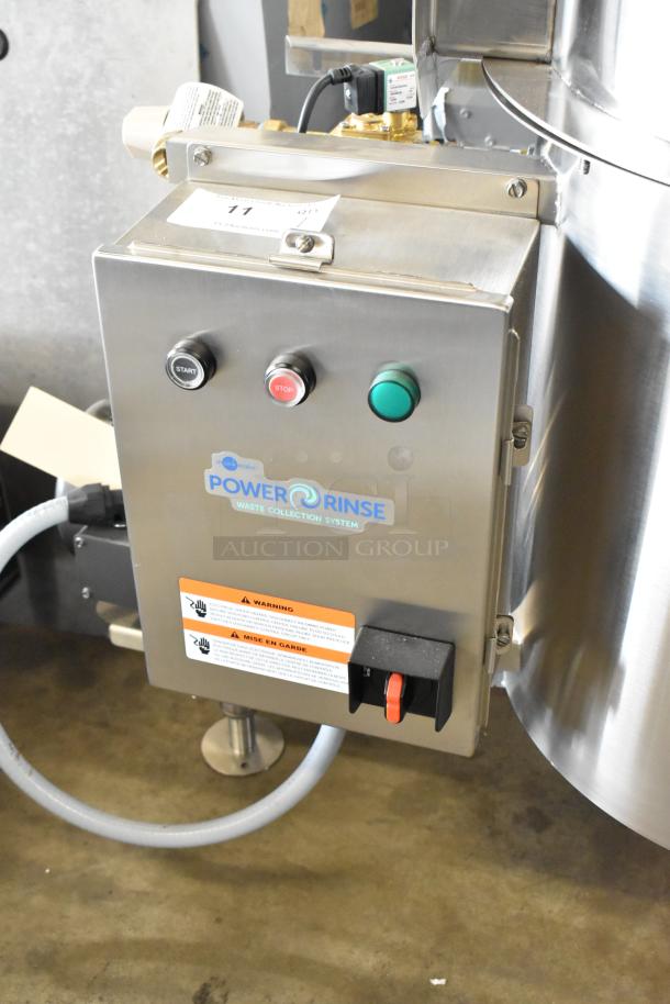 BRAND NEW 2022 Insinkerator PRT-3 Stainless Steel PowerRinse Food Waste Collector. 208/220-240V, 3 Phase. Signs of box wear.