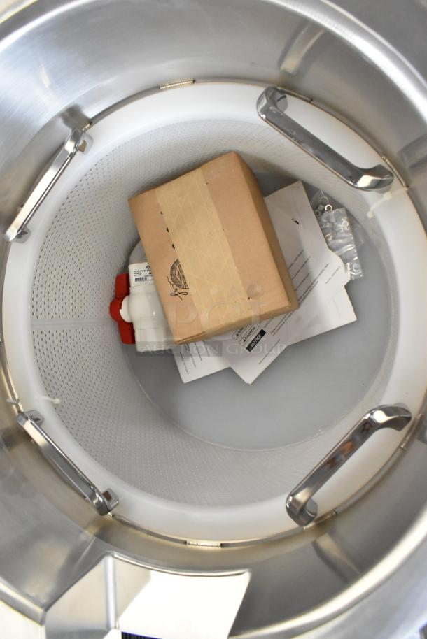 Brand new Insinkerator PRT-3 stainless steel food waste collector, 2022 model. Includes original packaging and manuals.