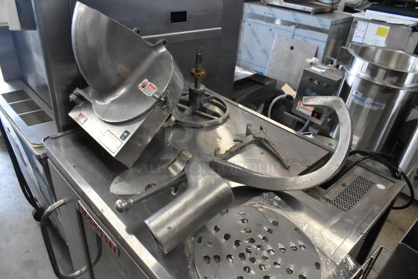 2022 Precision HD-60 Dough Mixer with bowl, dolly, guard, pelican head, and hook. 220V, 3 phase, in excellent condition.