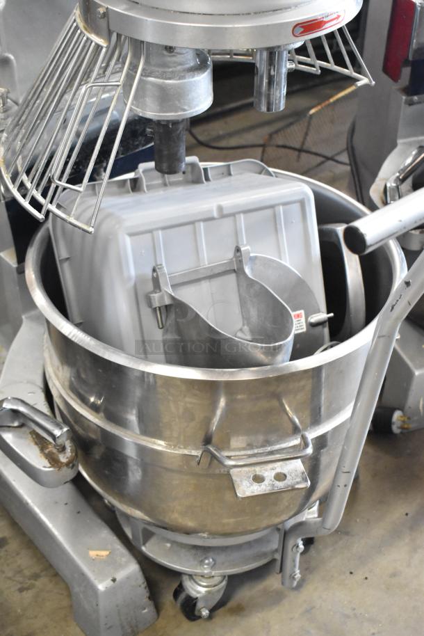 2021 Precision HD-60 60 Quart Dough Mixer, with mixing bowl, bowl dolly, and pelican head. 220V, 3 Phase, excellent condition.