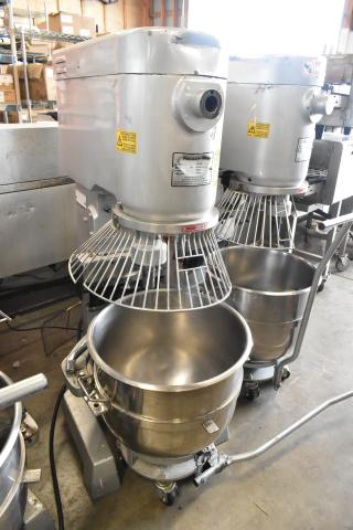 2022 Precision HD-60 metal commercial dough mixer with 60-quart bowl, bowl dolly, and guard. 220V, 3 phase.
