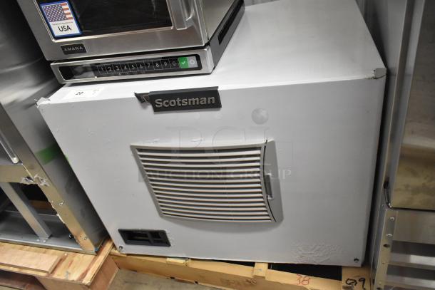 Brand new Scotsman MC0330SA-1A ice machine, stainless steel, scratch and dent condition, 115V, 1 phase. Model shown.