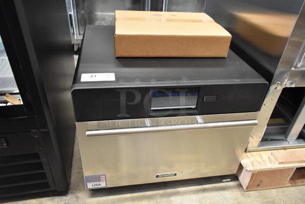 Brand new XpressChef MXP22TLT high-speed oven, stainless steel, Teflon® coating, touch screen display. 208/240V, 1 phase.