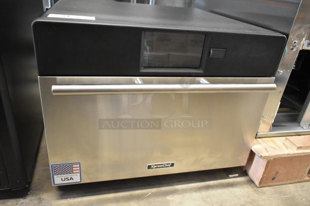 Brand new XpressChef MXP22TLT stainless steel accelerated cooking oven; features Teflon coating, touchscreen, 208/240V, 1 phase.