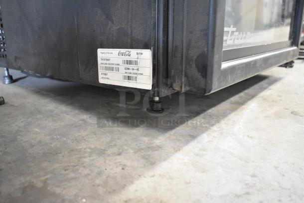 2019 True GDM-06-34-HC mini cooler merchandiser, metal body, visible Coca-Cola label, 115V, 1 phase, used condition.