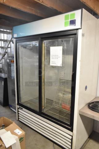 Turbo Air TGM-48R Metal Commercial 2 Door Reach In Cooler Merchandiser w/ Poly Coated Racks. 115 Volts, 1 Phase. - Item #1209607